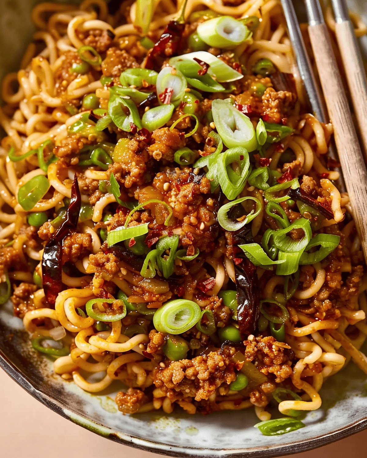 Keema Maggi with Achari Chili Oil Recipe