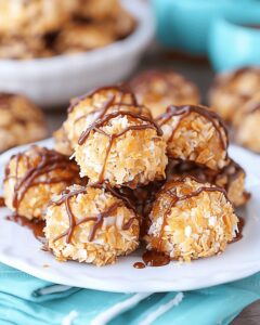 No Bake Salted Caramel Coconut Macaroons Recipe