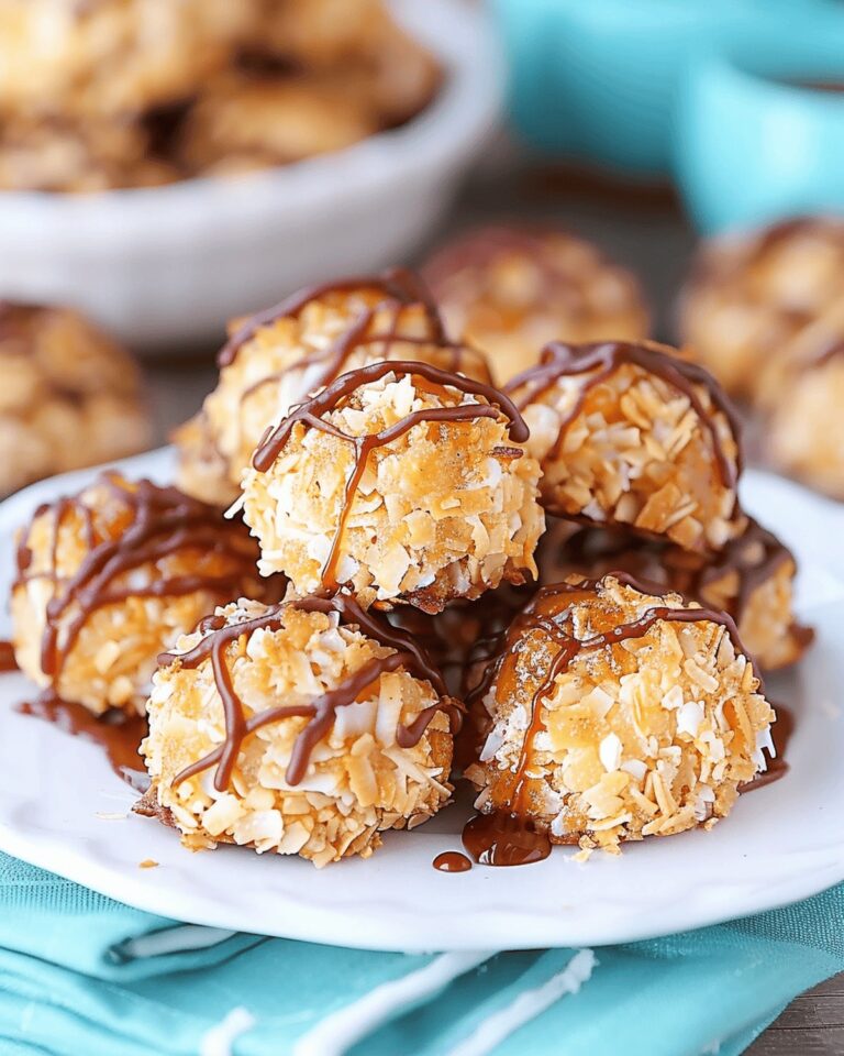 No Bake Salted Caramel Coconut Macaroons Recipe