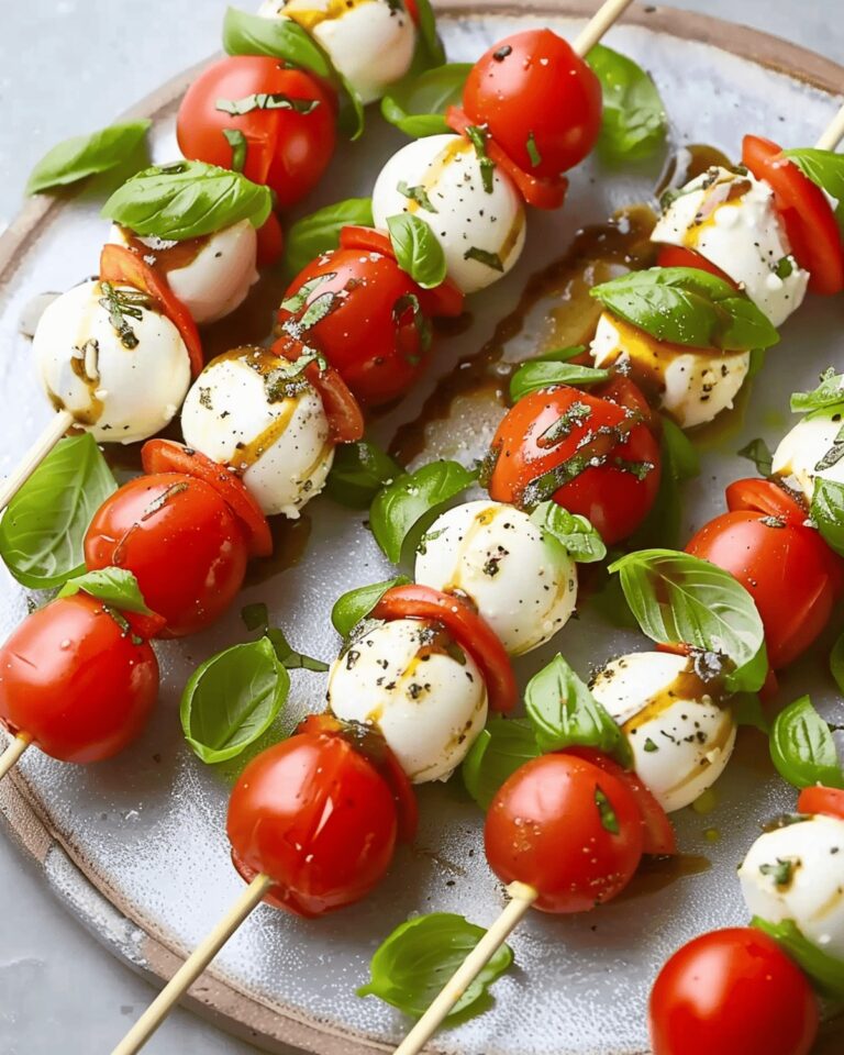 Tomato Basil Mozzarella Skewers Recipe