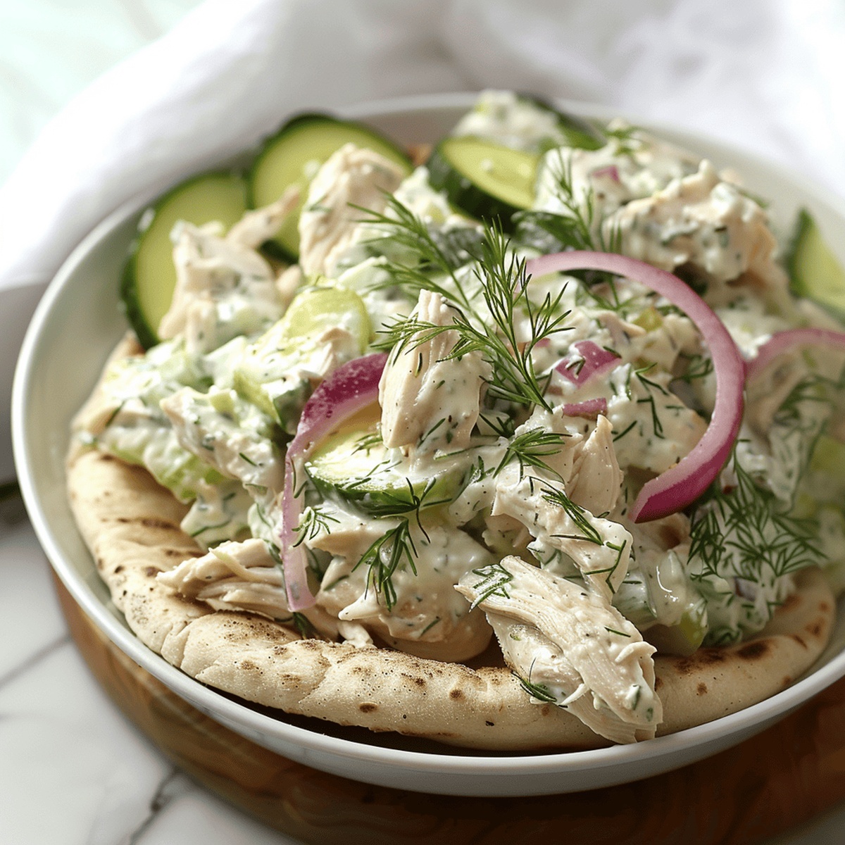 Vibrant Mediterranean Tzatziki Chicken Salad Recipe