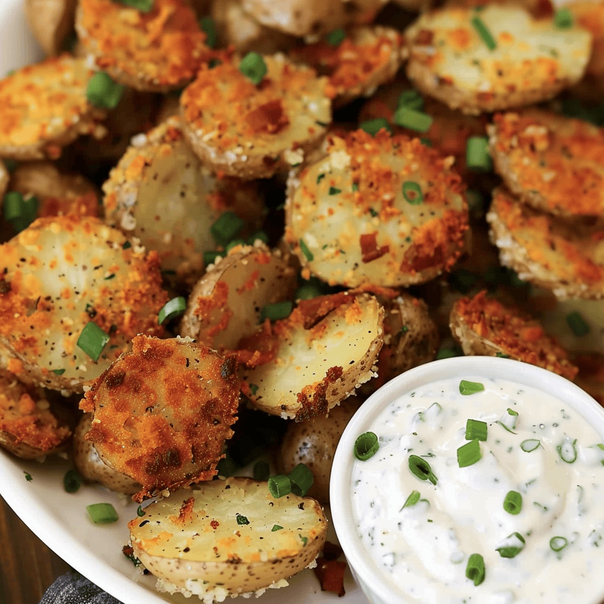 Crispy Parmesan Crusted Potato Rounds Recipe