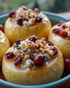 Elegant Baked Apples With Blue Cheese And Honey Delight Recipe