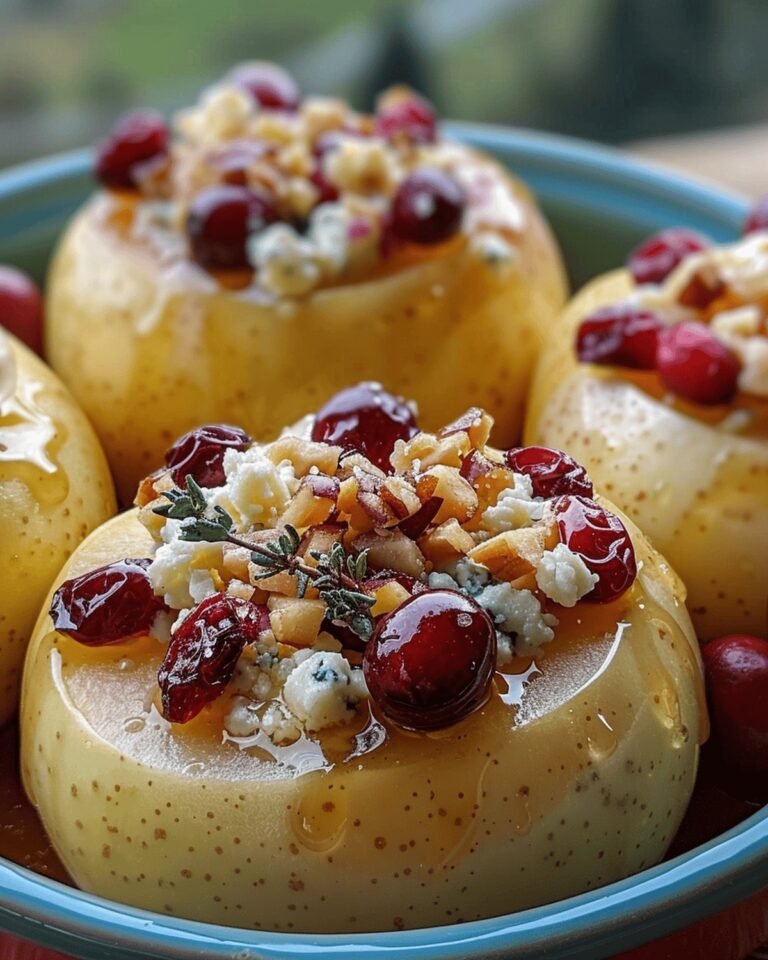 Elegant Baked Apples With Blue Cheese And Honey Delight Recipe