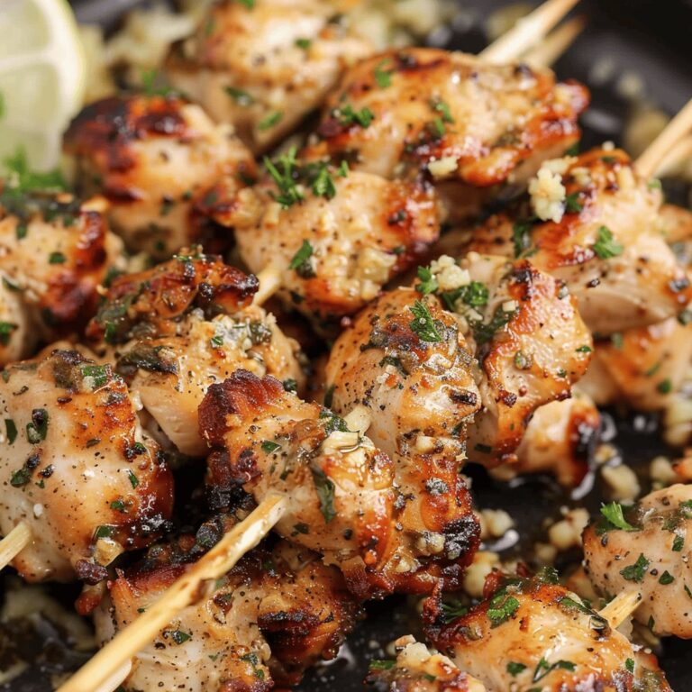 Crispy Garlic Parmesan Chicken Skewers Recipe