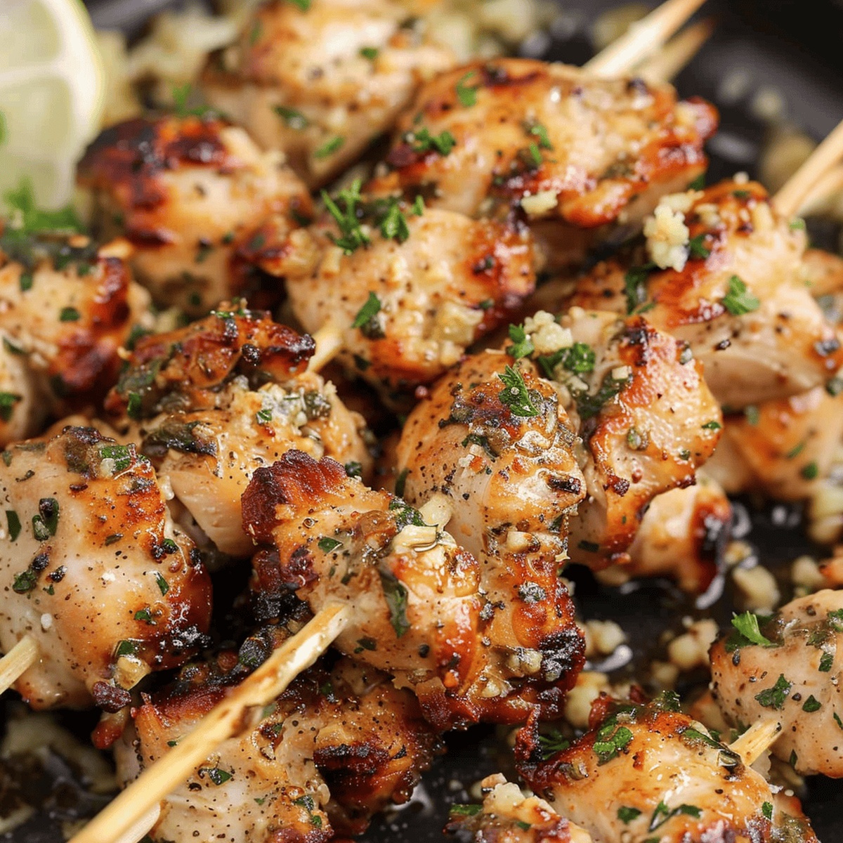 Crispy Garlic Parmesan Chicken Skewers Recipe