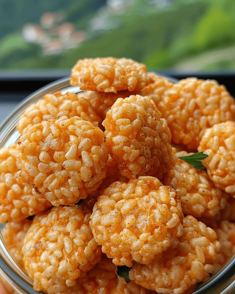Cheesy Cheddar Rice Crispy Bites Recipe