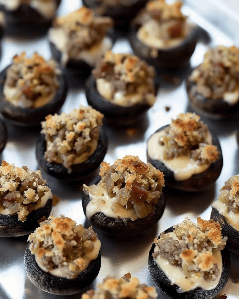 Sausage Cream Cheese Stuffed Mushrooms Recipe