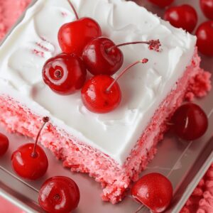 Festive Cherry Jubilee Sheet Cake Recipe