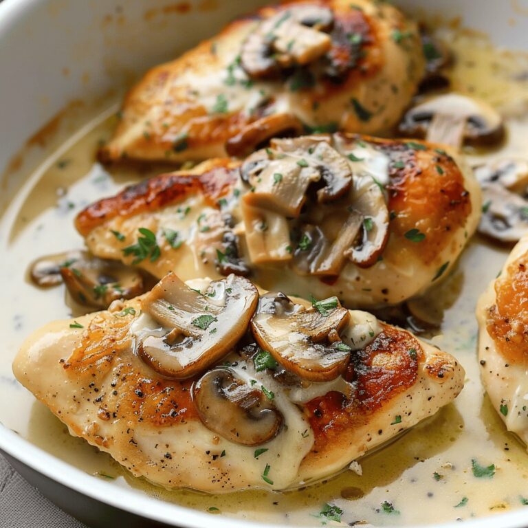 Succulent Garlic Butter Mushroom Stuffed Chicken Recipe