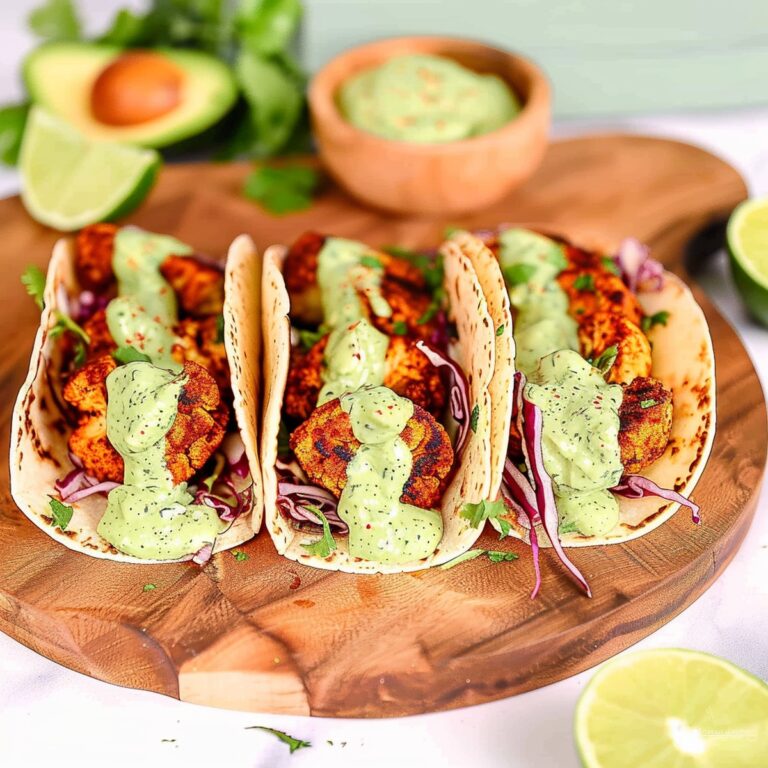 Spicy Shrimp Tacos with Avocado Crema Recipe