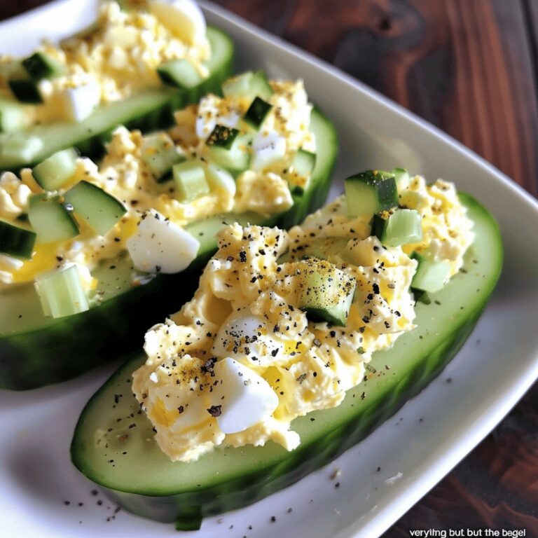 Crisp Egg Salad Cucumber Boats Recipe