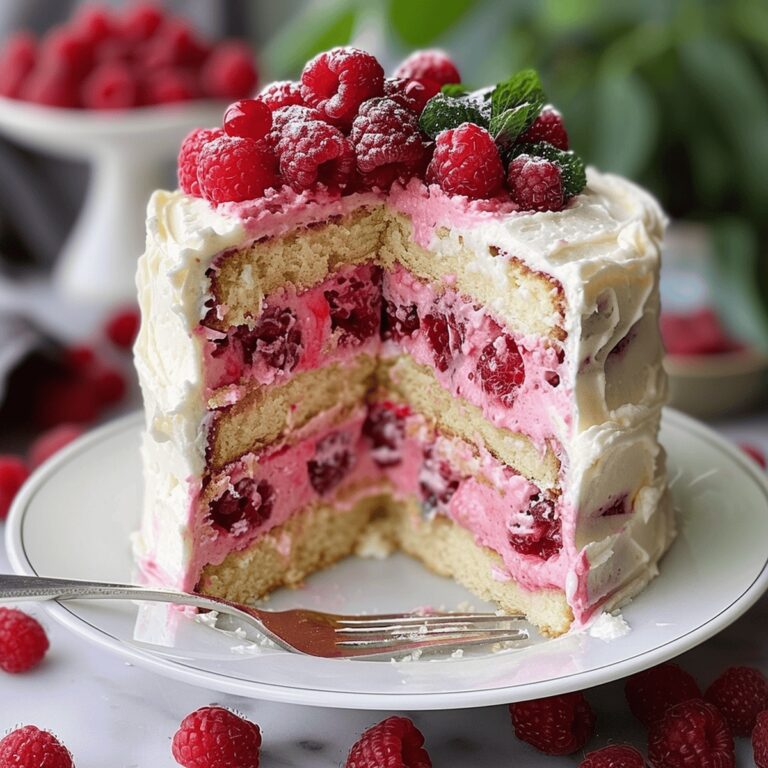 Luscious Raspberry Cream Cheese Layer Cake Recipe