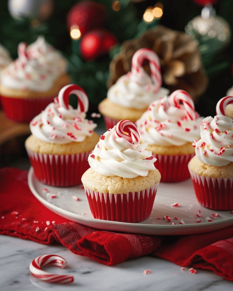 Sweet Candy Cane Cupcakes Recipe