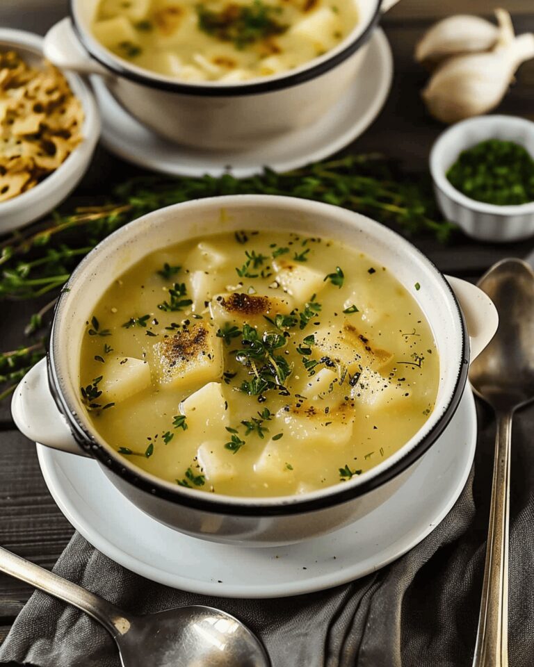 Roasted Garlic Potato Soup Recipe