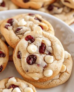 Festive Cranberry Bliss White Chocolate Cookies Recipe