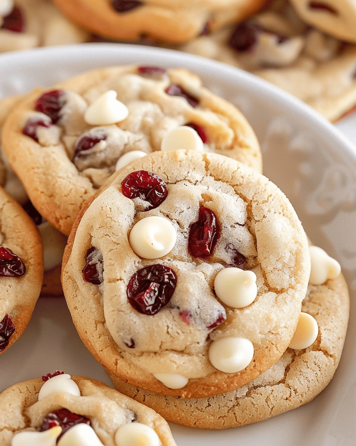 Festive Cranberry Bliss White Chocolate Cookies Recipe