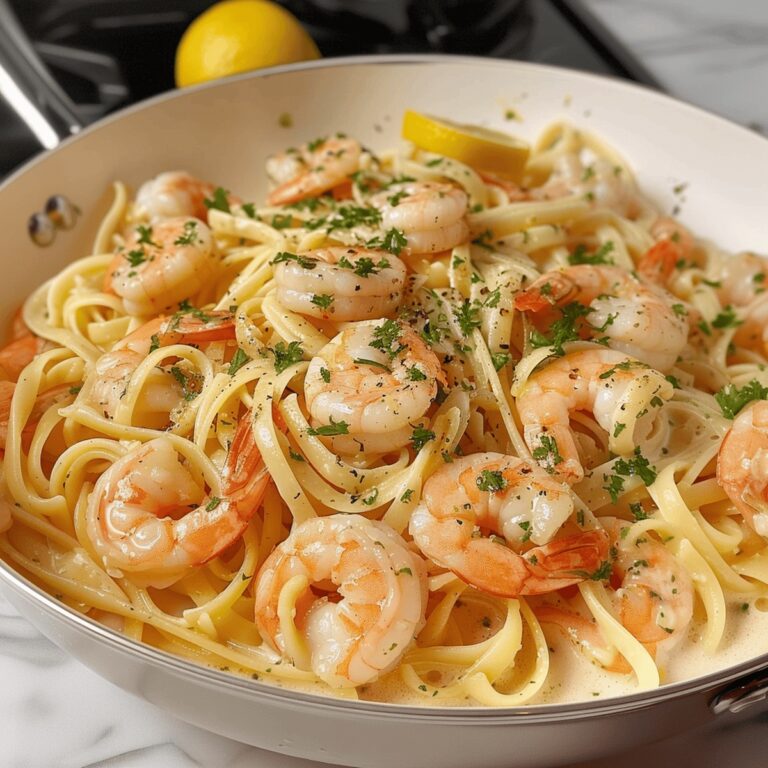 Vibrant Lemon Shrimp Pasta Recipe
