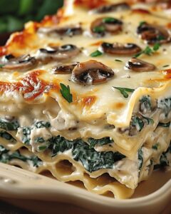 Luxurious Spinach & Mushroom Lasagna Recipe