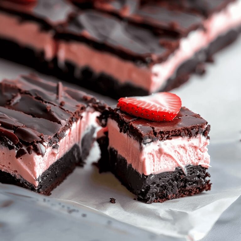 Velvety Strawberry Cheesecake Truffle Brownies Recipe