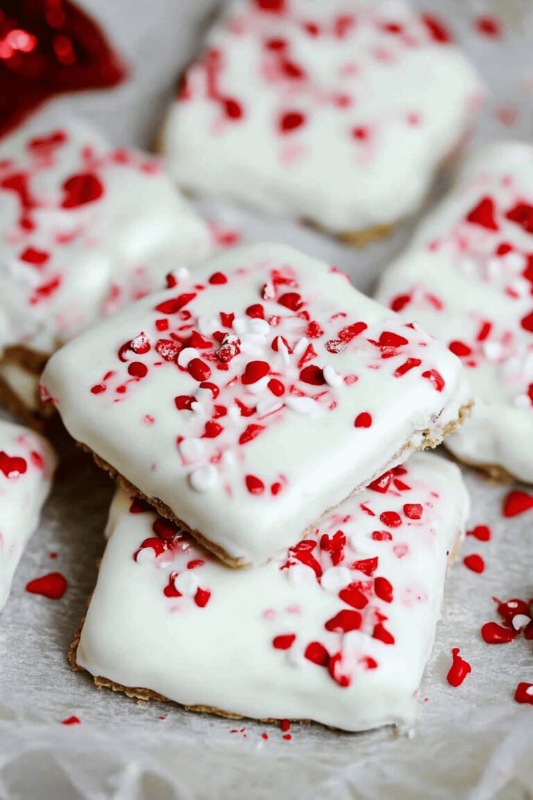Peppermint Crunch White Chocolate Covered Graham Crackers Recipe