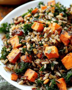 Caramelized Sweet Potato And Kale Fried Wild Rice Recipe