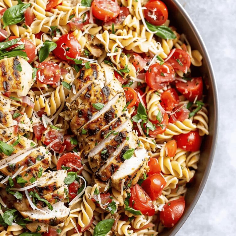 Vibrant Bruschetta Chicken Pasta Salad Recipe