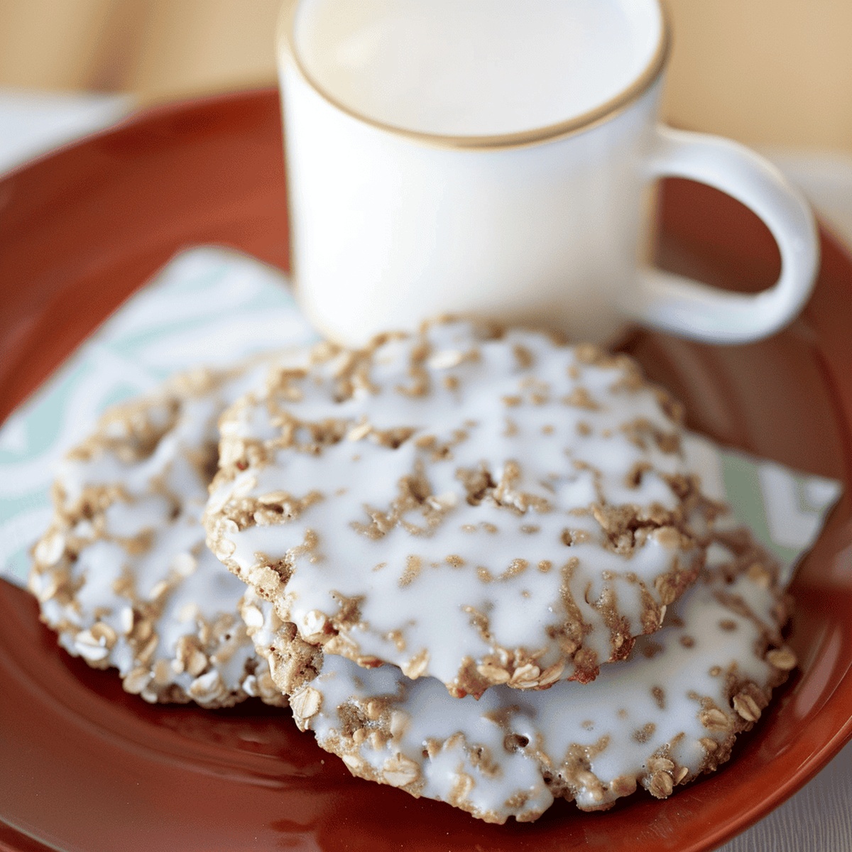 Iced Oatmeal Cookies Recipe
