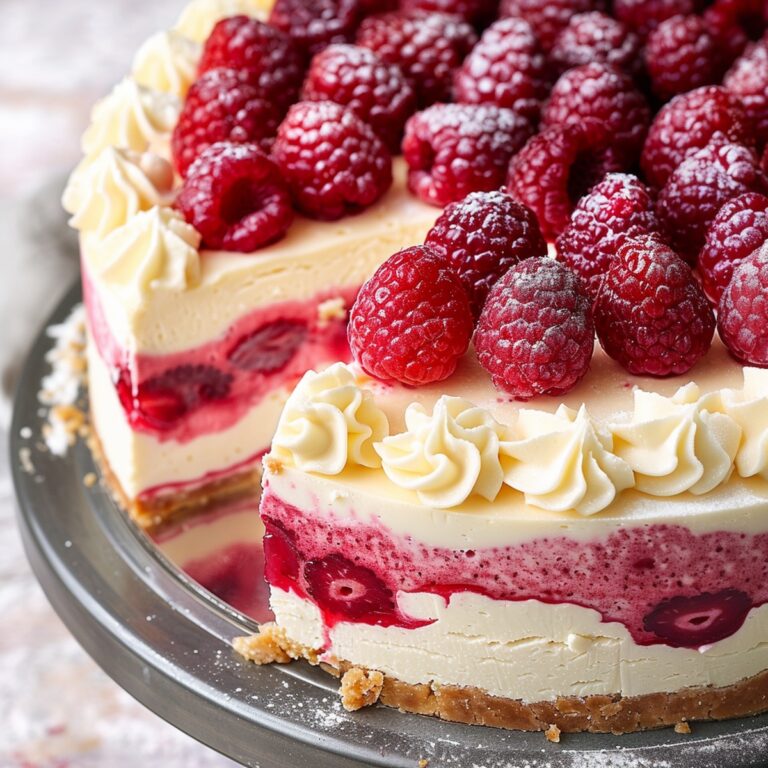 Silky White Chocolate Raspberry Cheesecake Recipe