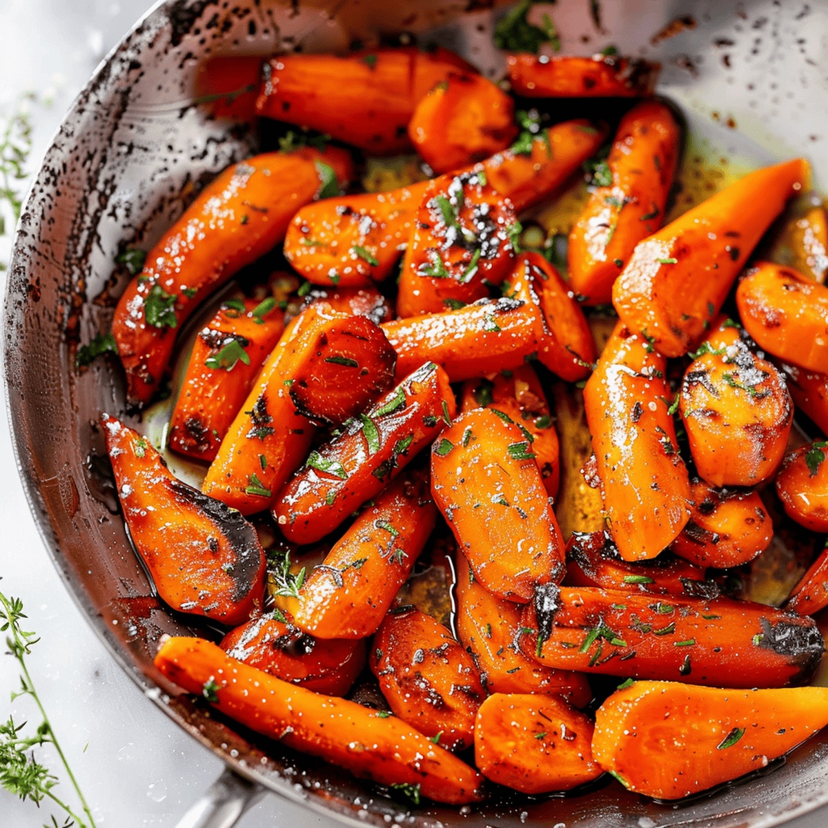 Sweet Honey Garlic Butter Roasted Carrots Recipe