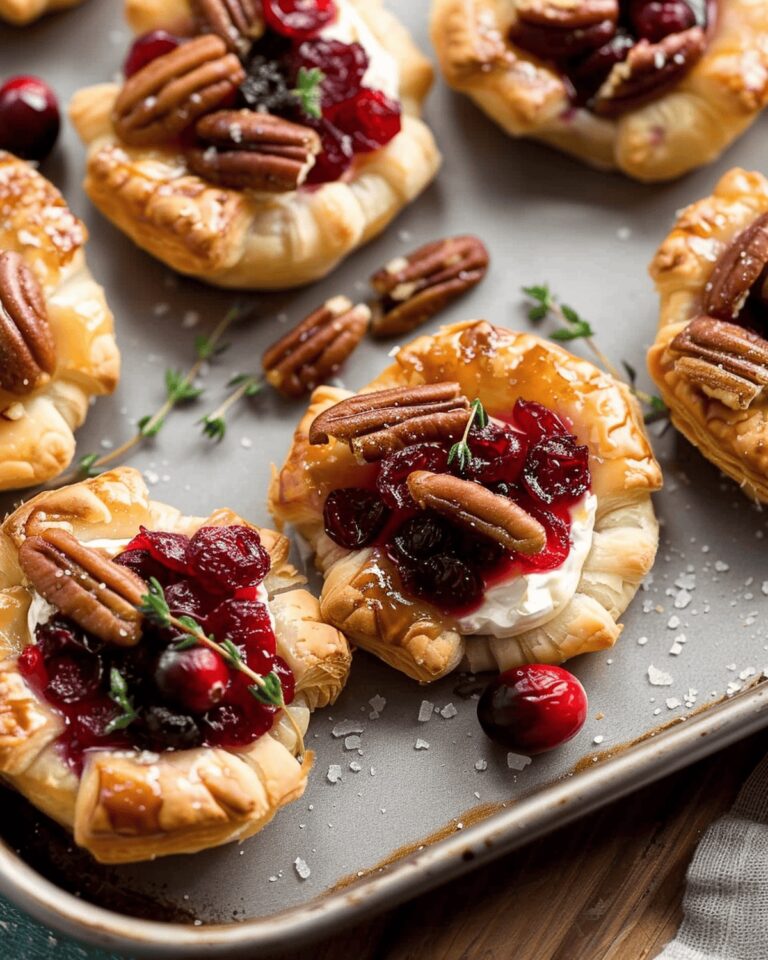Festive Cranberry Brie And Pecan Puff Pastry Cups Recipe