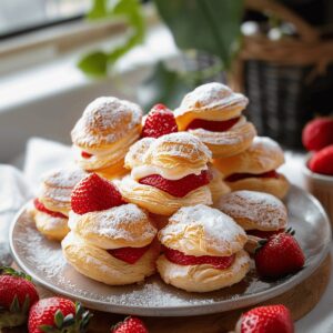 Heavenly Strawberry Cream Puffs Recipe