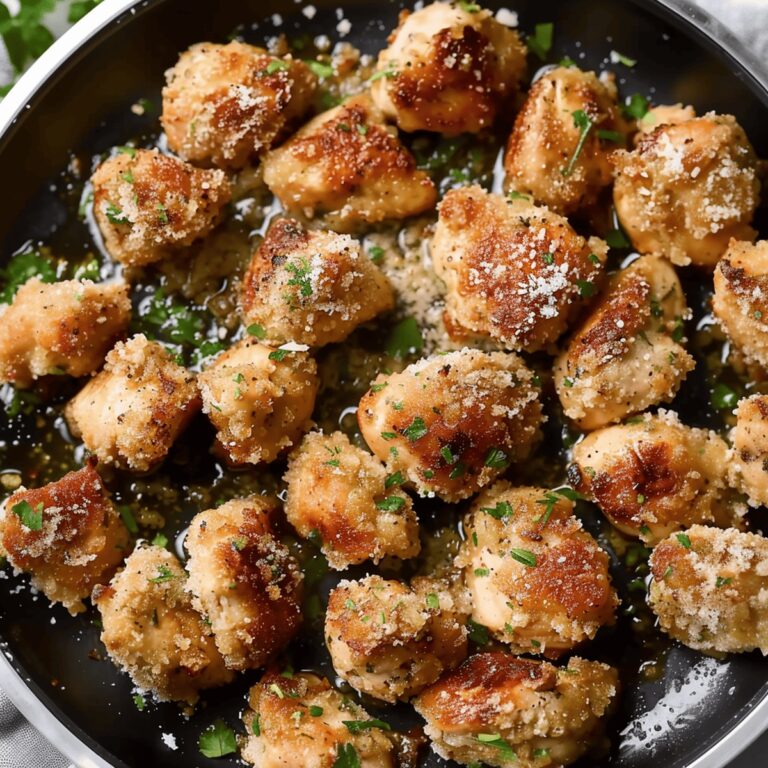 Crispy Garlic Parmesan Chicken Bites Recipe