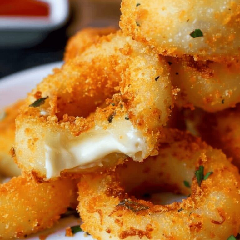 Crispy Mozzarella Onion Rings Recipe