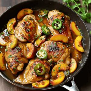 Tangy Peach Glazed Chicken With Jalapeos Recipe