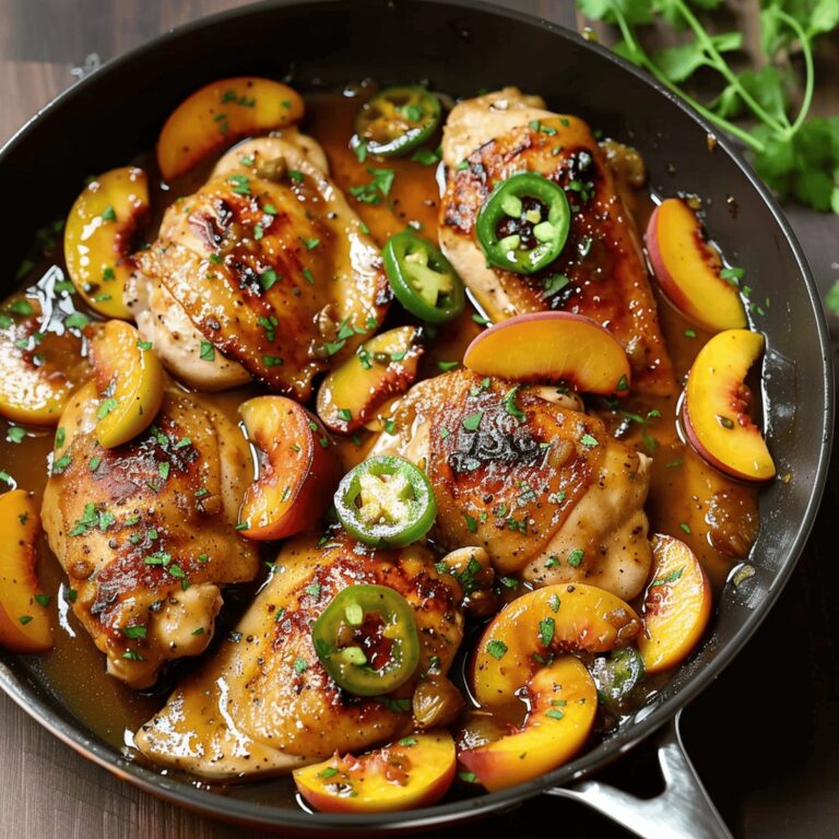 Tangy Peach Glazed Chicken With Jalapeos Recipe