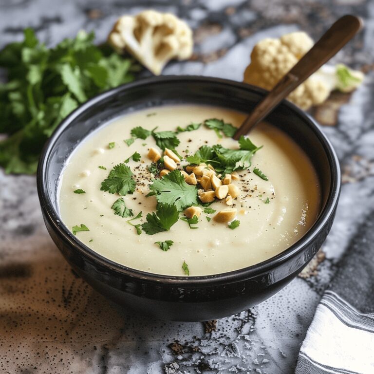 Silky Thai Coconut Cauliflower Soup Recipe