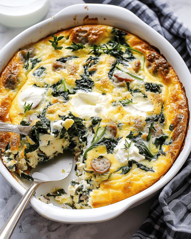 Crustless Sausage, Kale, And Ricotta Quiche Recipe