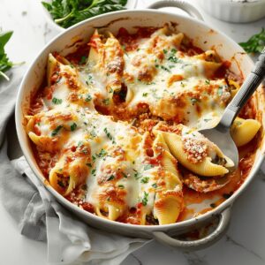 Cheesy Spinach And Cheese Stuffed Shells Recipe