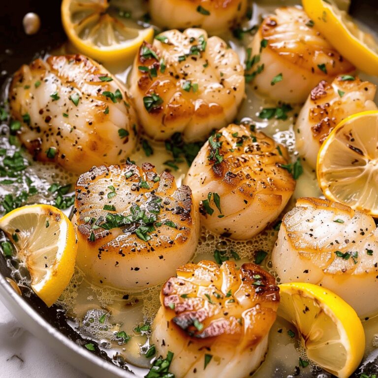 Succulent Garlic Seared Scallops Recipe