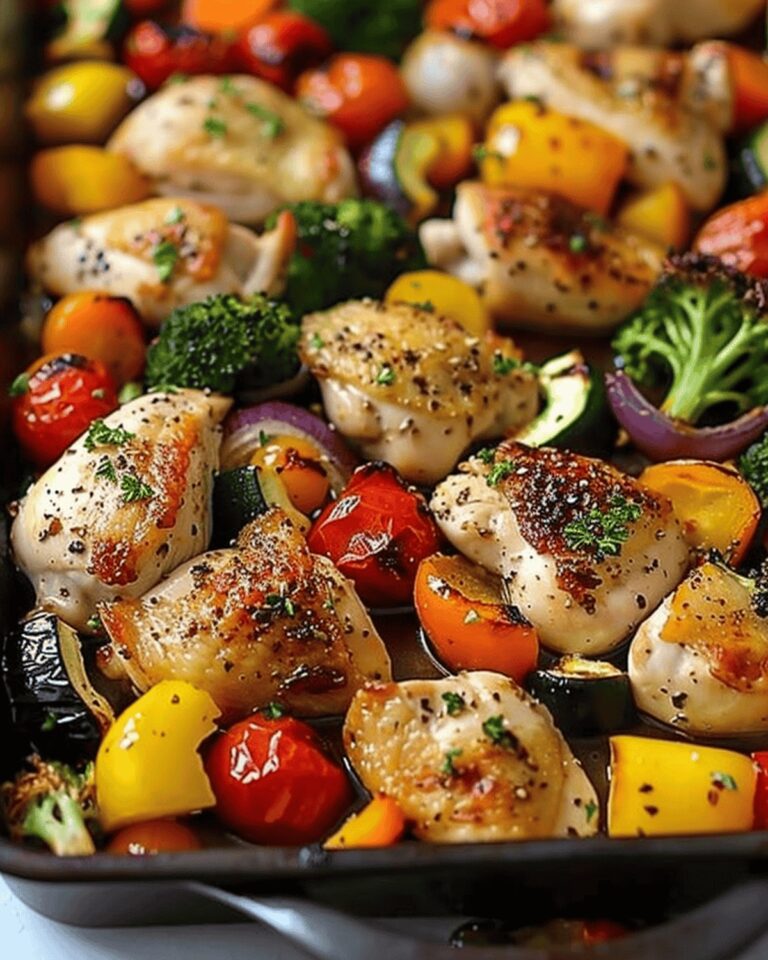Rustic One-Pan Roasted Chicken And Veggie Medley Recipe