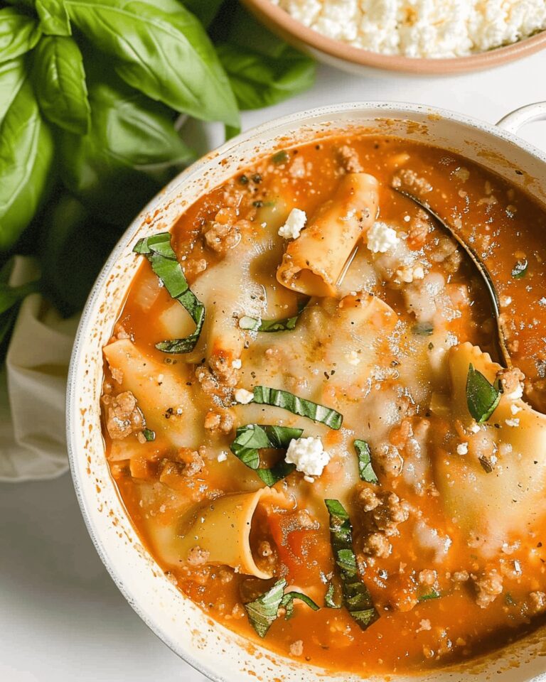 Easy Creamy Lasagna Soup Recipe