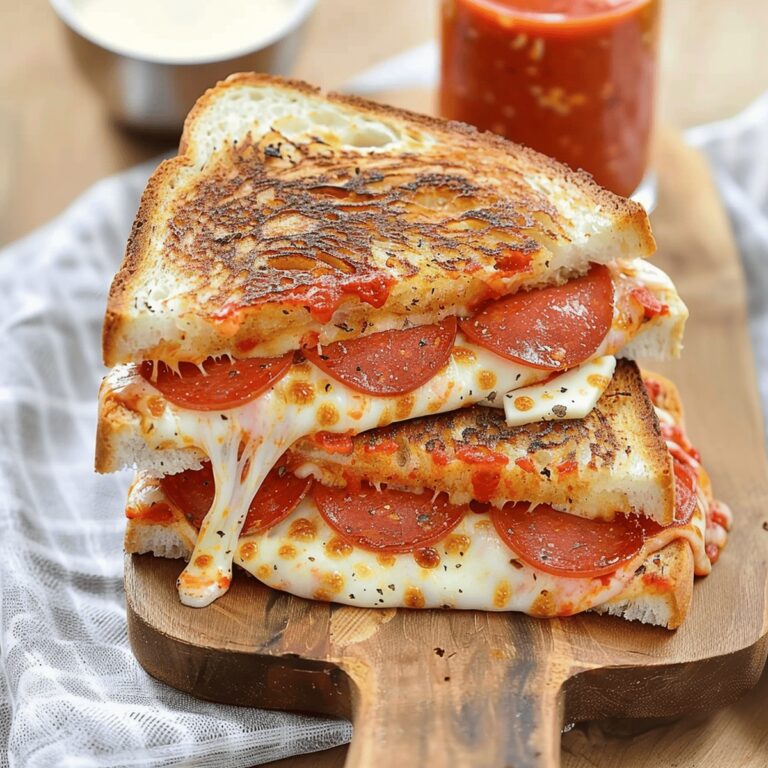 Gooey Pepperoni Pizza Grilled Cheese Recipe