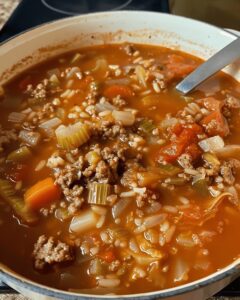Cabbage Beef Delight Soup Recipe