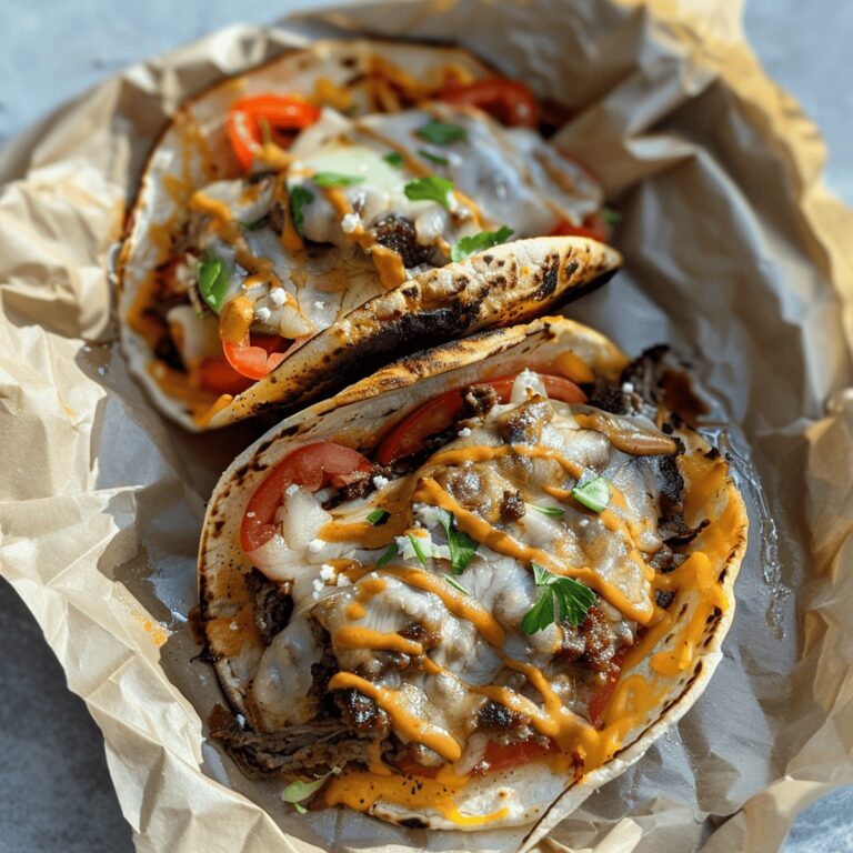 Philly Cheesesteak Smash Burger Tacos Recipe