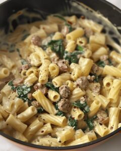 Creamy Spinach Sausage Pasta Delight Recipe
