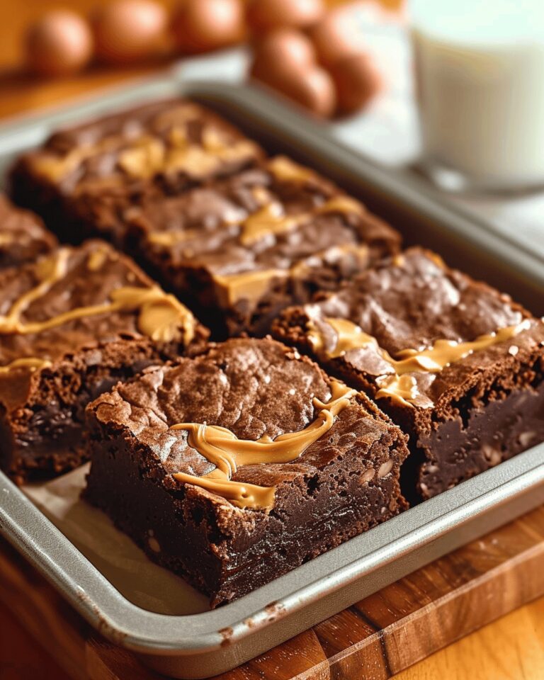 Fudgy Peanut Butter Chocolate Delight Brownies Recipe