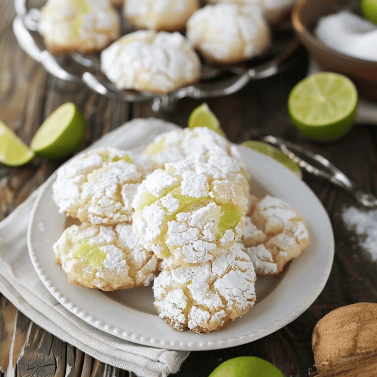 Tropical Coconut Key Lime Crinkle Cookies Recipe