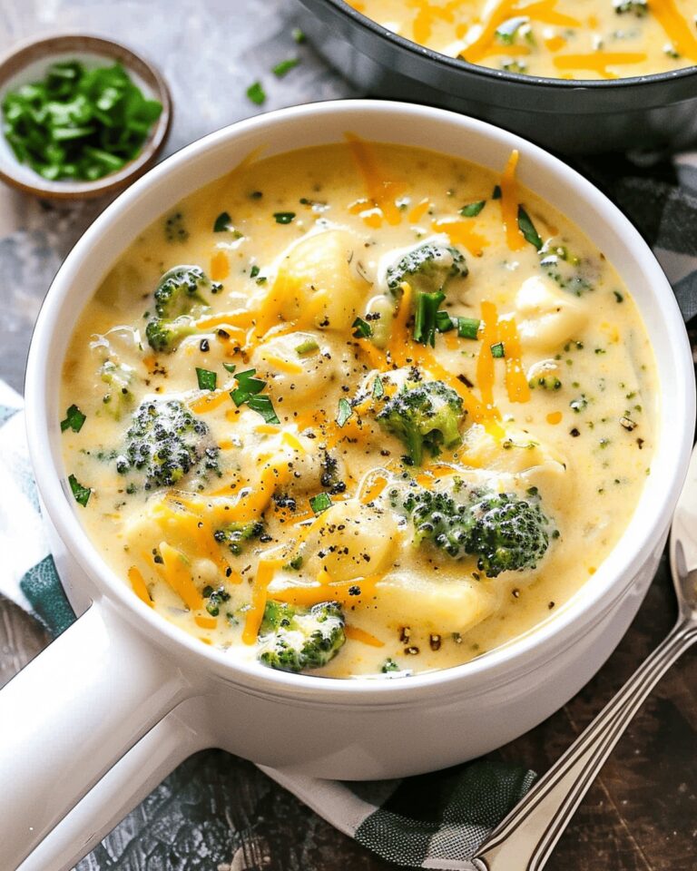 Crockpot Cheesy Broccoli Potato Soup Recipe