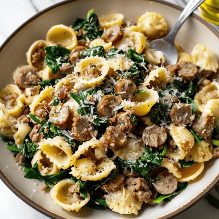 Rustic Orecchiette With Sausage And Spinach Recipe
